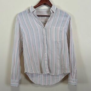 Target White Shirt with Multicolor Stripes